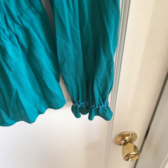 Club Monaco teal long sleeve button up L - Picture 5 of 6